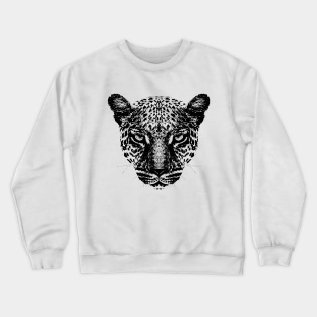 Head of a Leopard Crewneck Sweatshirt by R LANG GRAPHICS